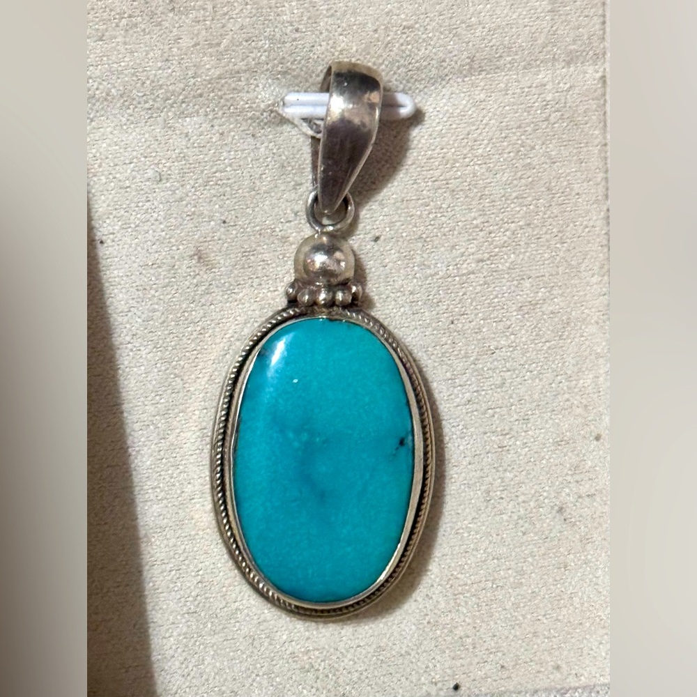 Sterling silver turquoise pendant